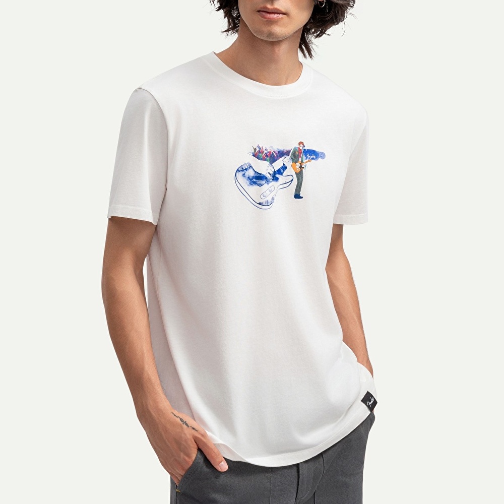 KAFT X FENDER X ZUHAL Lead Time - Off White - Tasarım T-Shirt
